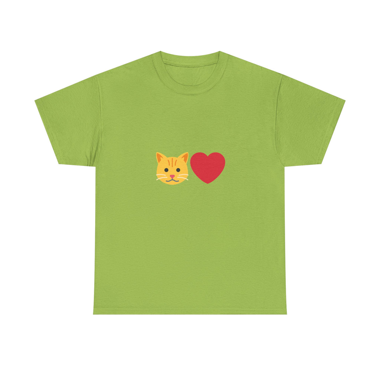 Cat Lover Emoji Unisex Heavy Cotton Tee