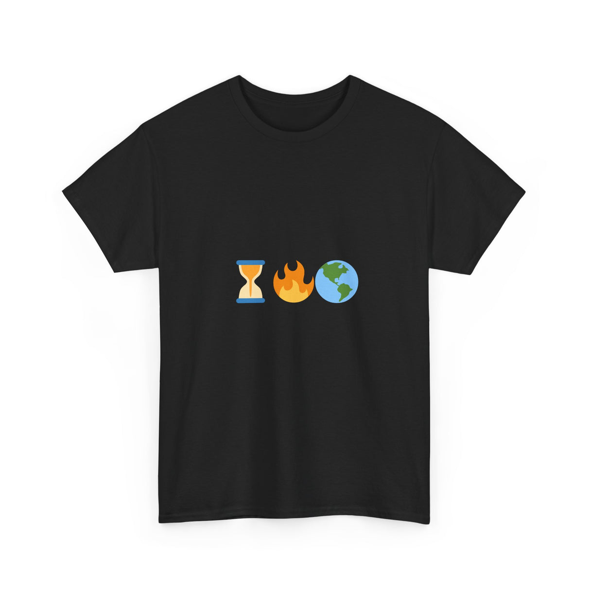 Running Out of Time Eco-Conscious Emoji Unisex Heavy Cotton Tee