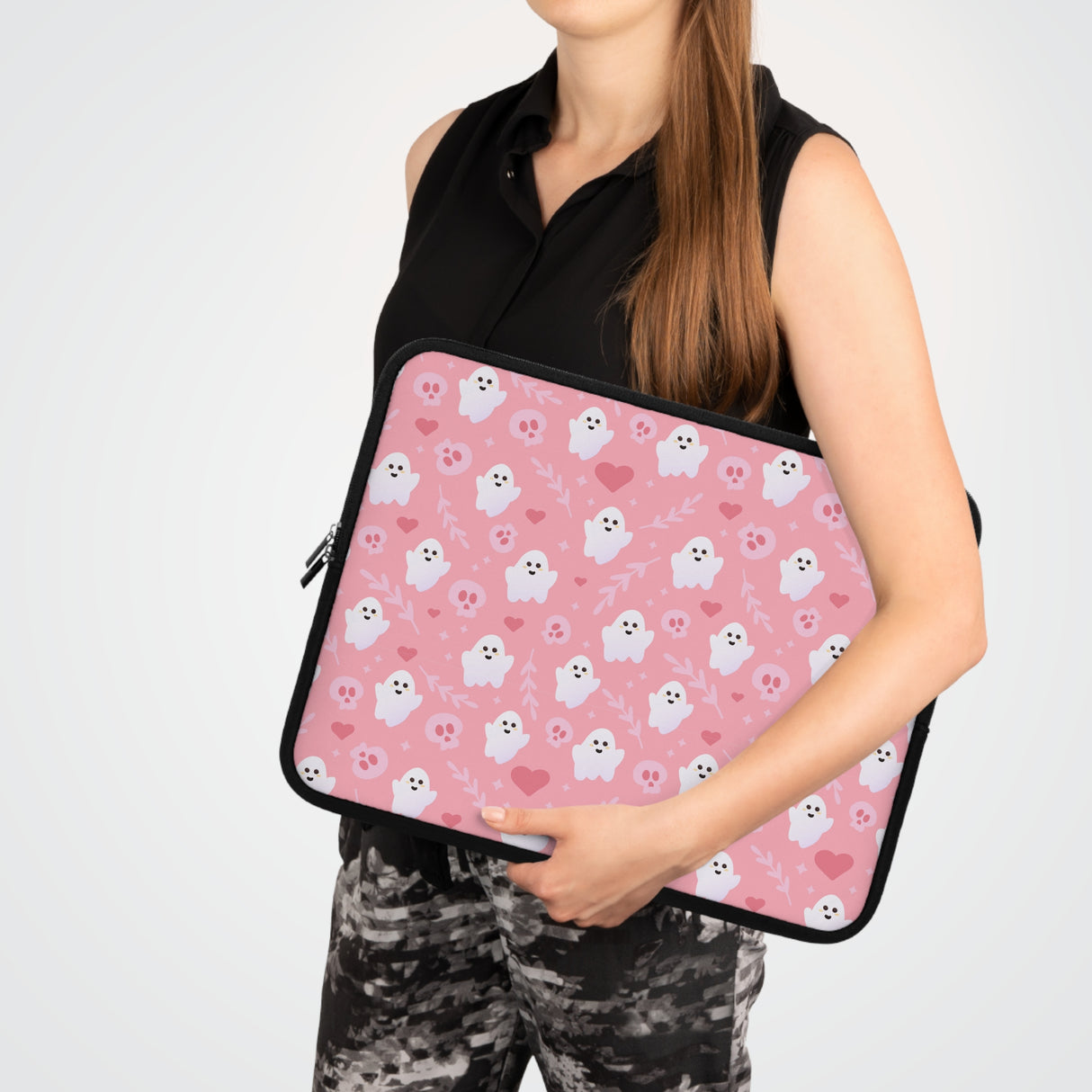 Pink Ghost Laptop Sleeve