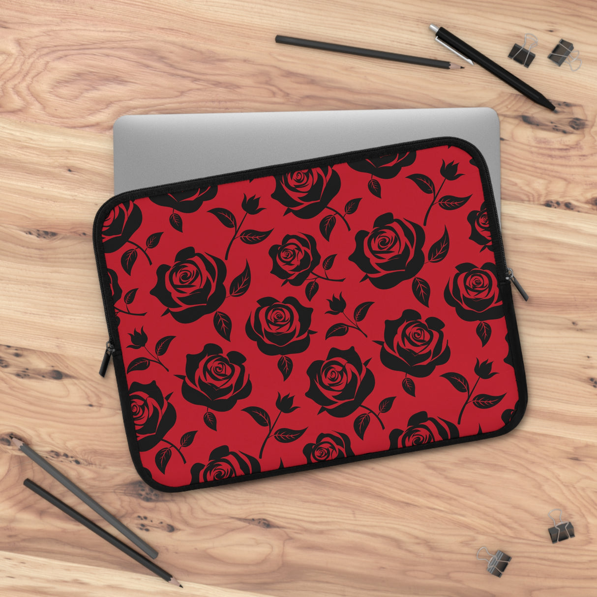 Black Rose Laptop Sleeve