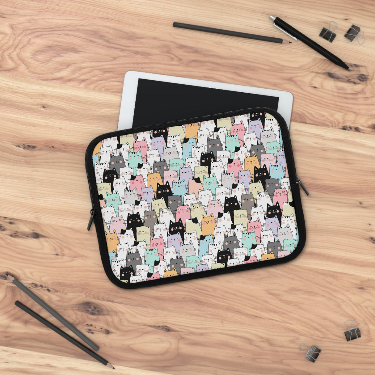 Cat Pattern Laptop Sleeve