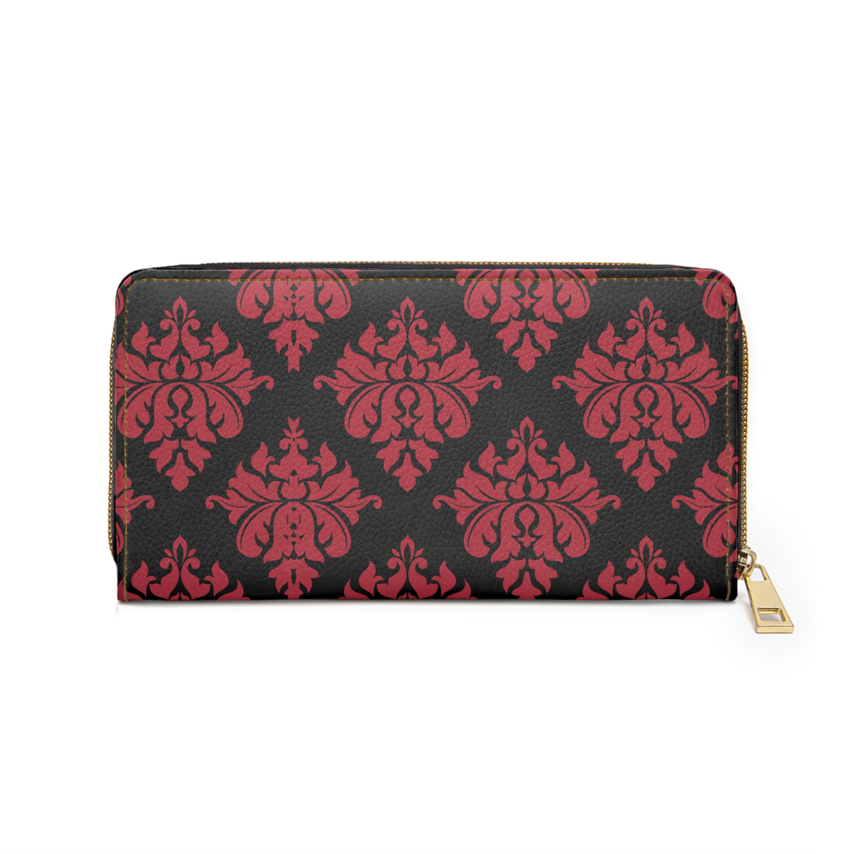 Elegant Damask Zipper Wallet