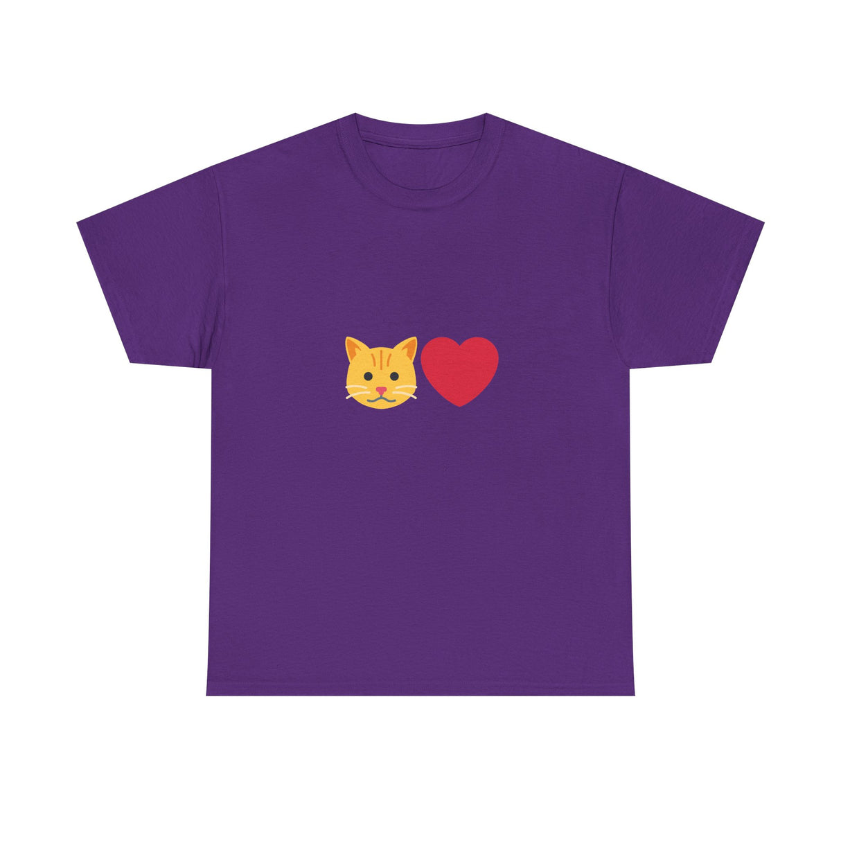 Cat Lover Emoji Unisex Heavy Cotton Tee