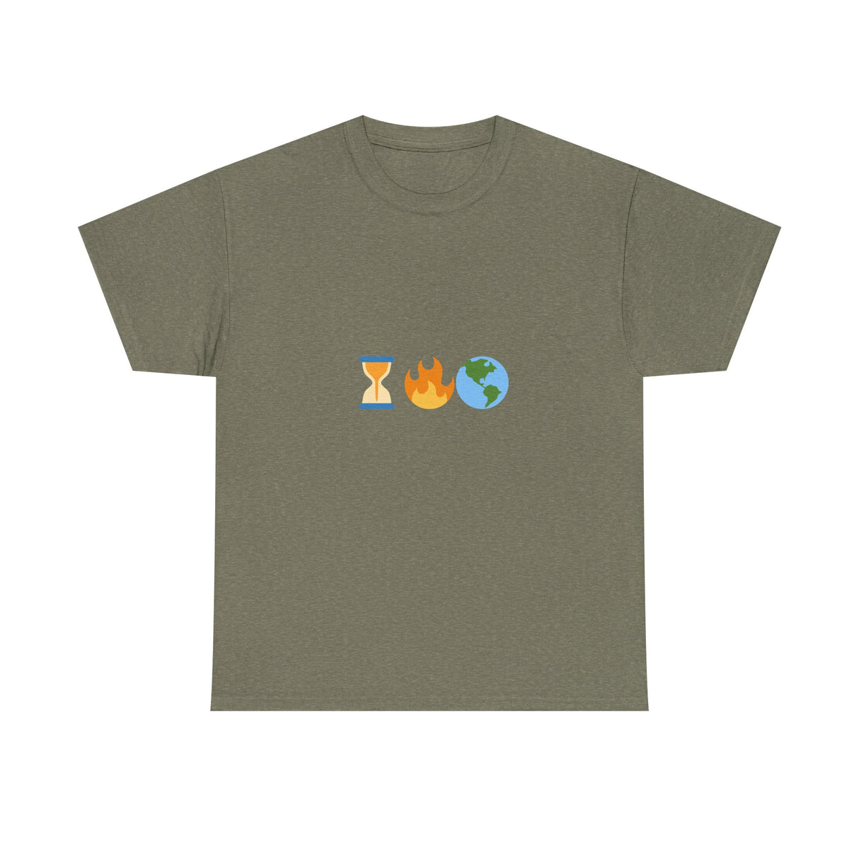 Running Out of Time Eco-Conscious Emoji Unisex Heavy Cotton Tee