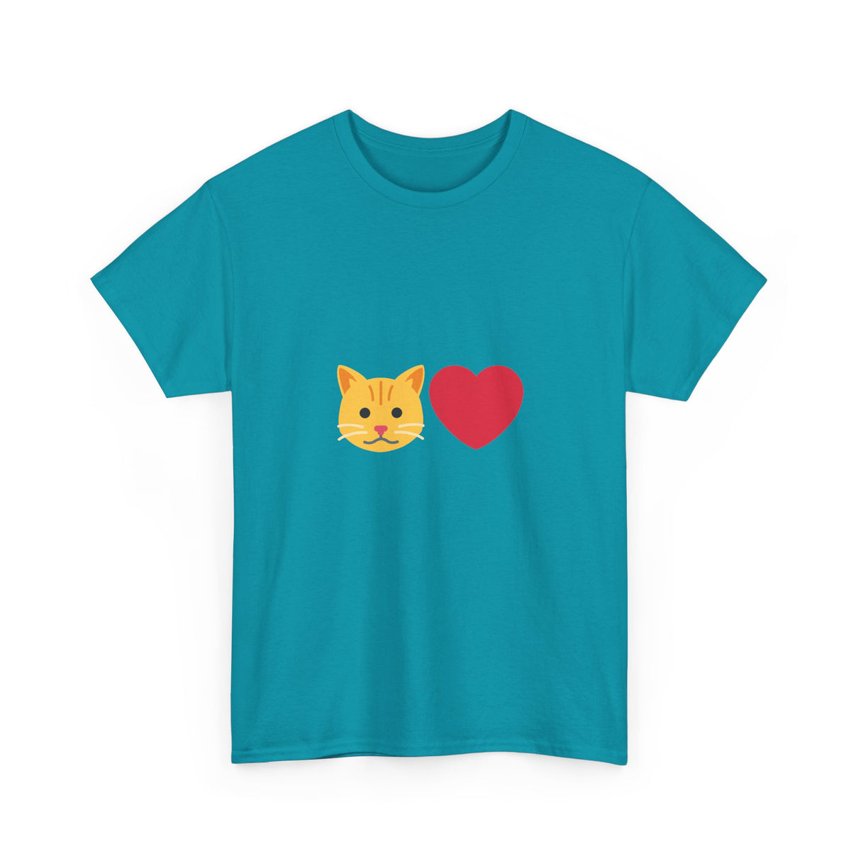 Cat Lover Emoji Unisex Heavy Cotton Tee