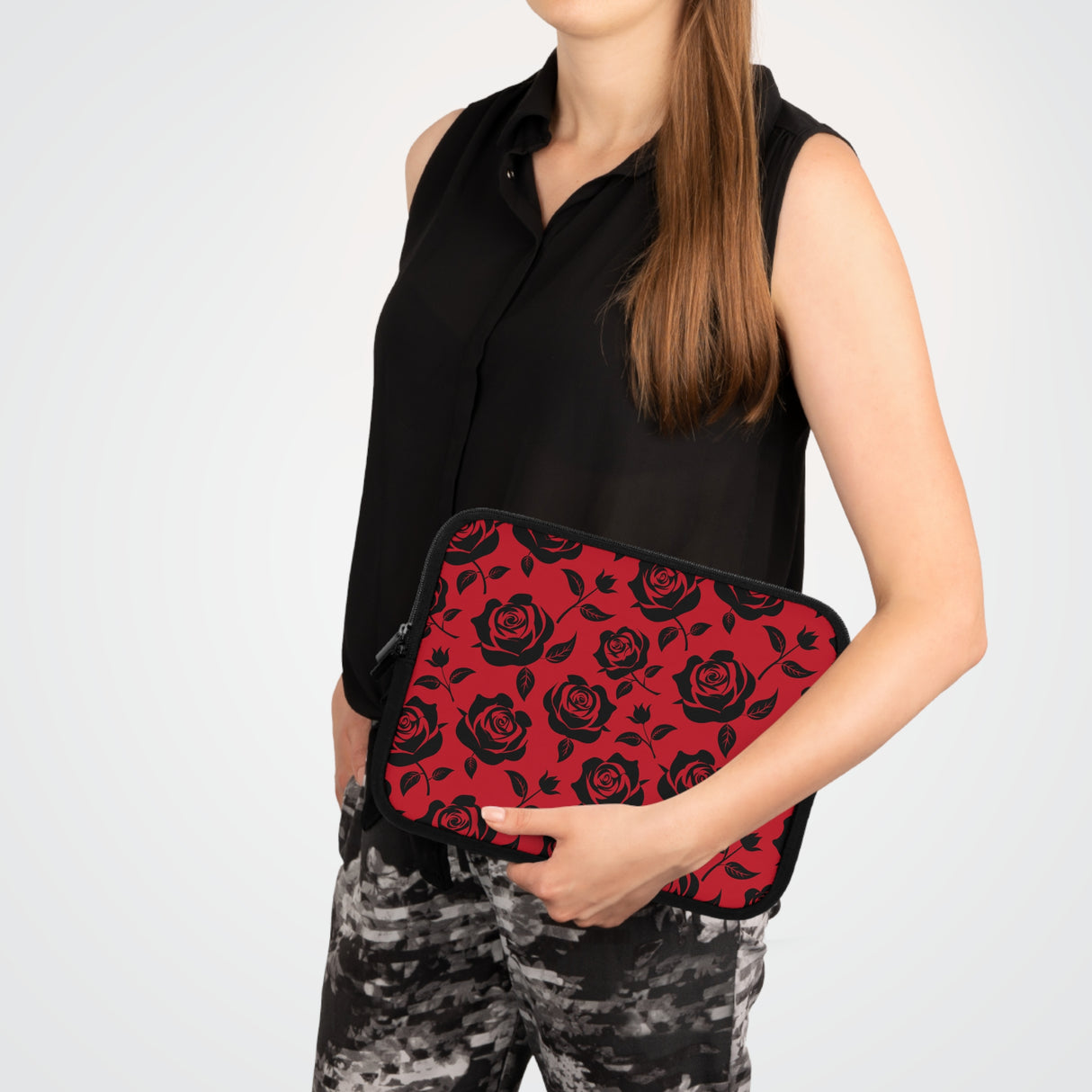 Black Rose Laptop Sleeve