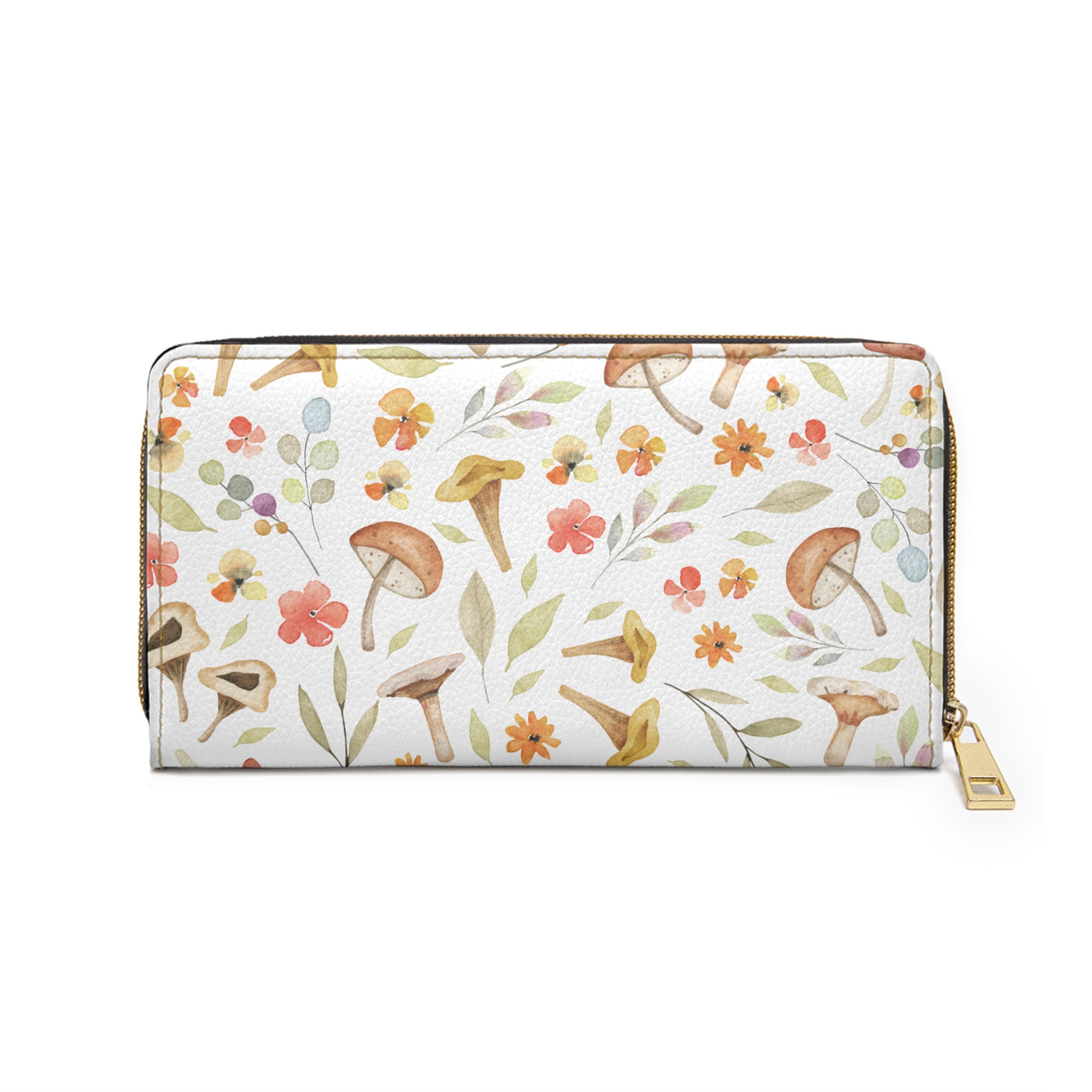 Whimsical Mushroom Zipper Wallet