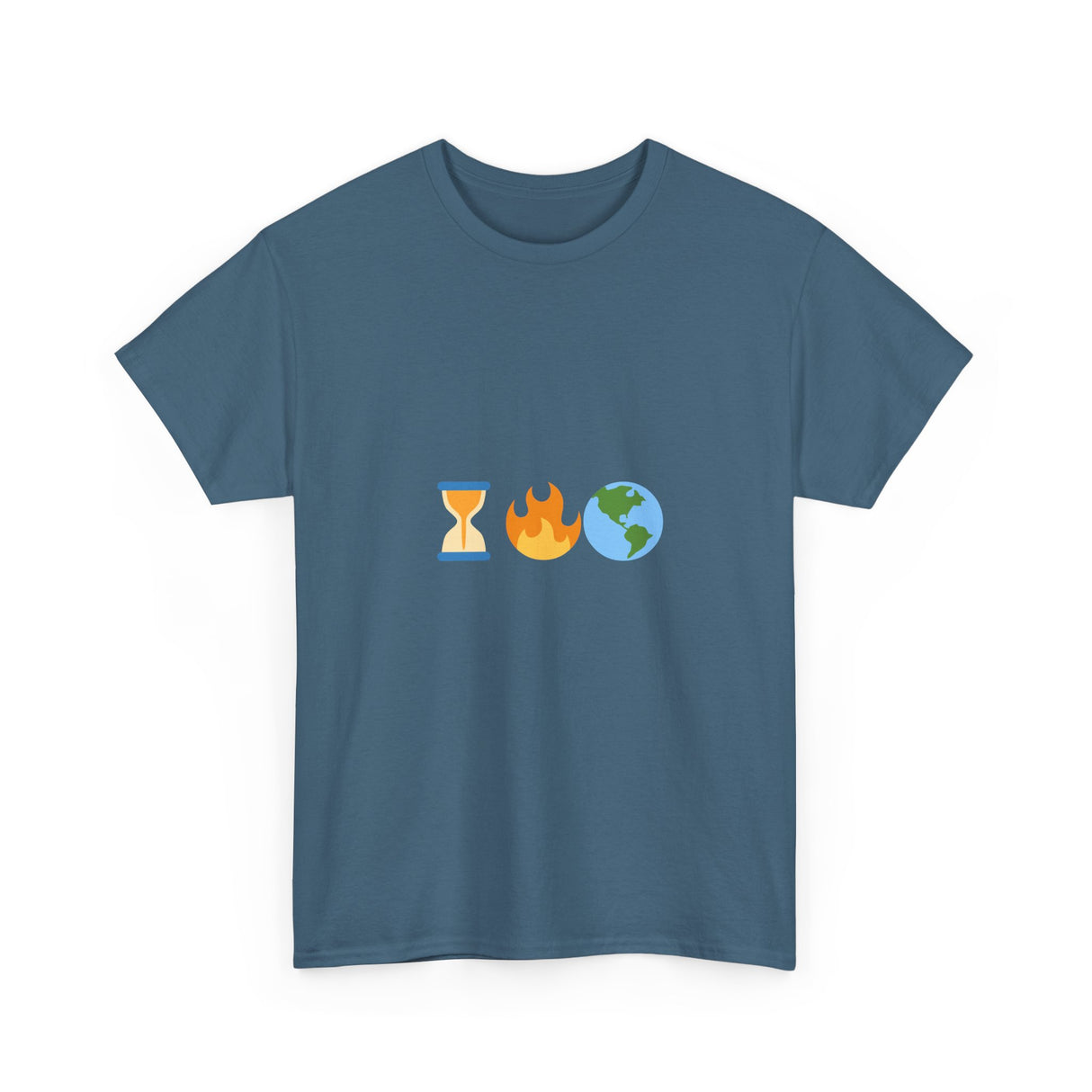 Running Out of Time Eco-Conscious Emoji Unisex Heavy Cotton Tee