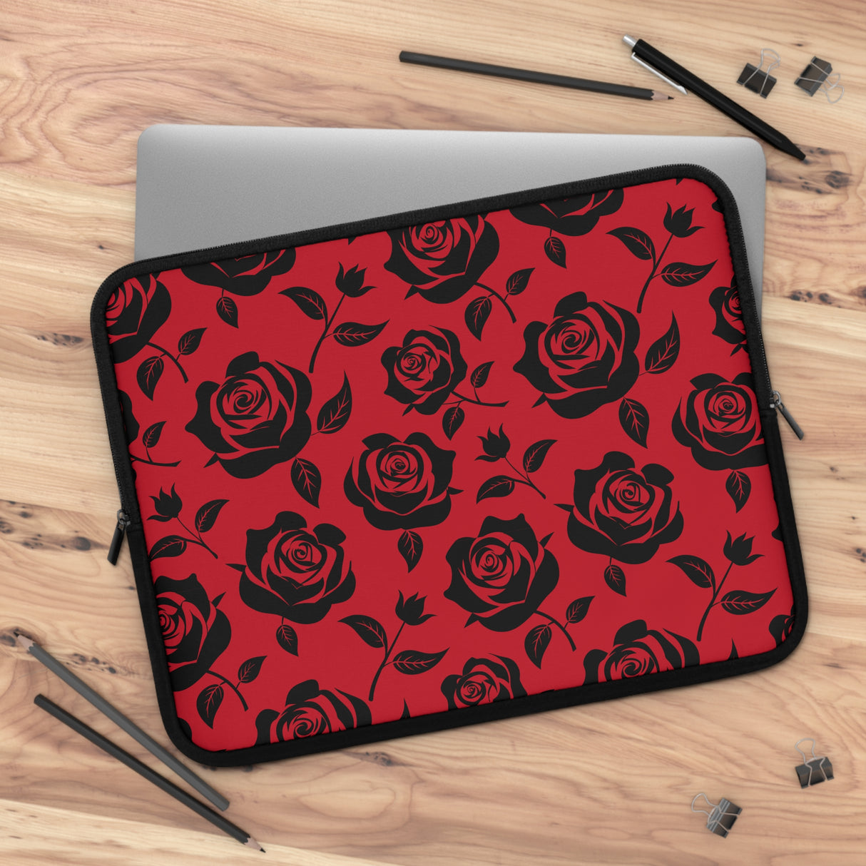 Black Rose Laptop Sleeve