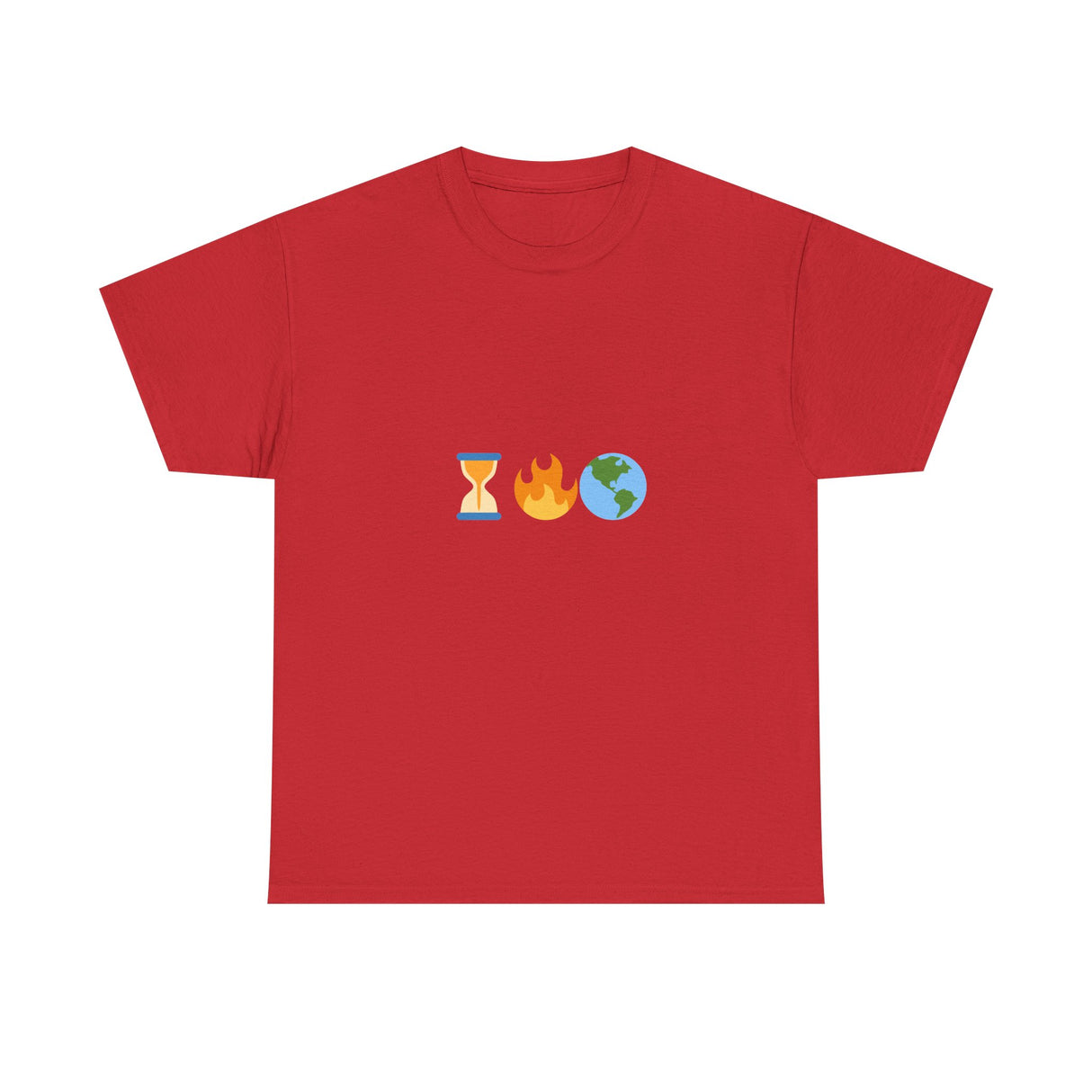 Running Out of Time Eco-Conscious Emoji Unisex Heavy Cotton Tee
