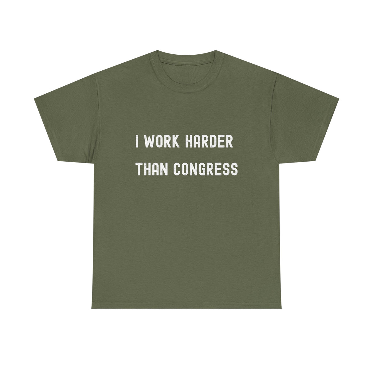 "I Work Harder Than Congress" Unisex Heavy Cotton Tee