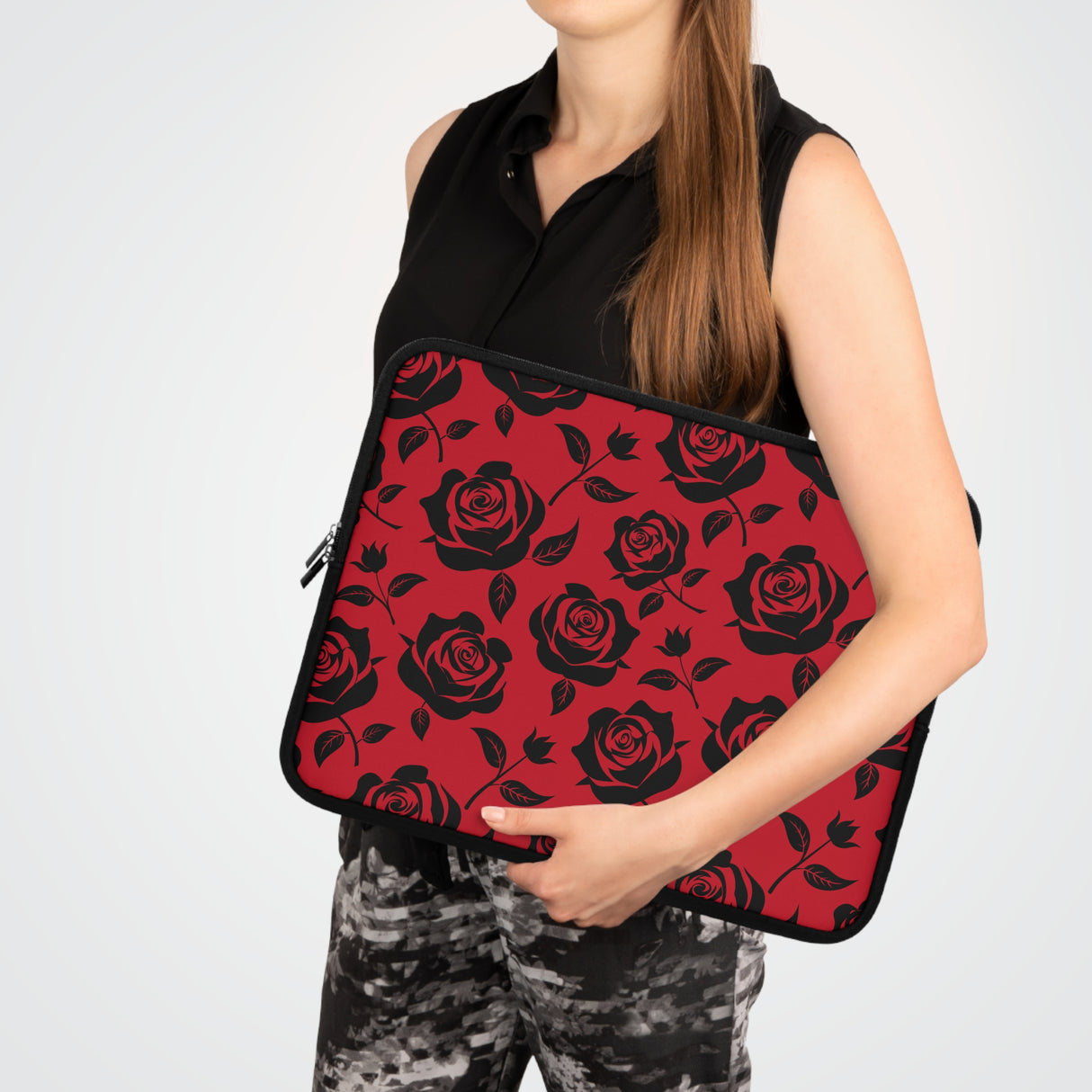 Black Rose Laptop Sleeve