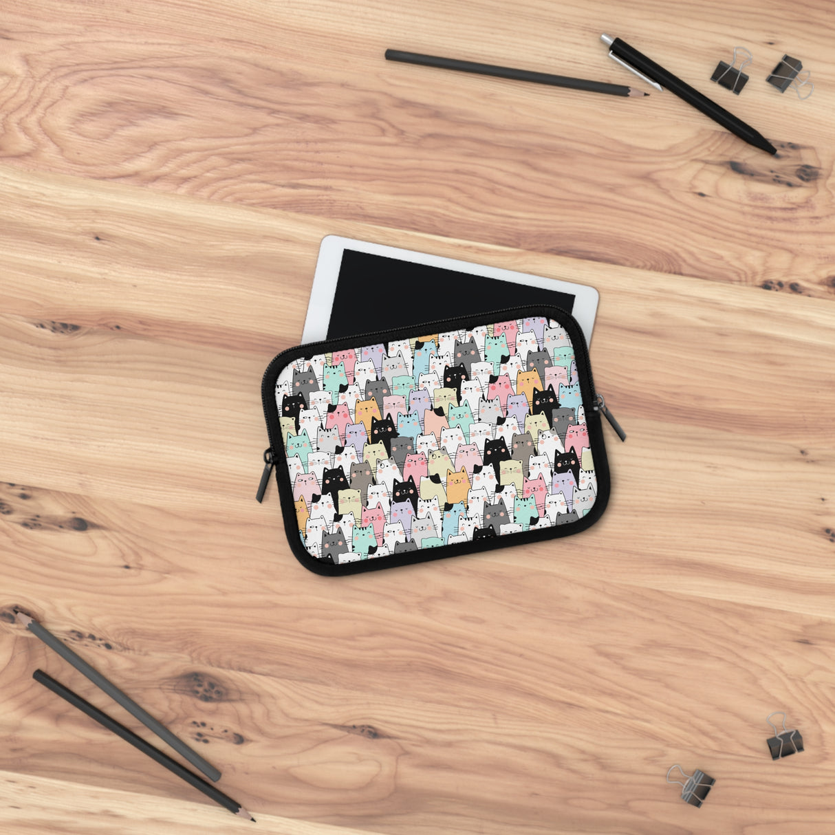 Cat Pattern Laptop Sleeve