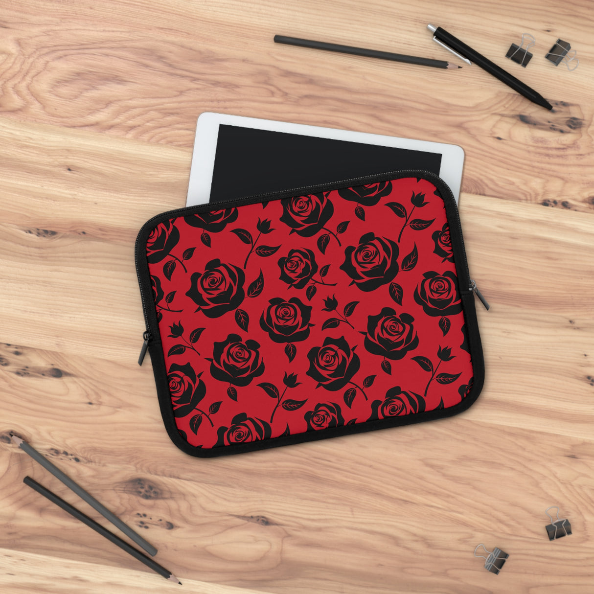 Black Rose Laptop Sleeve