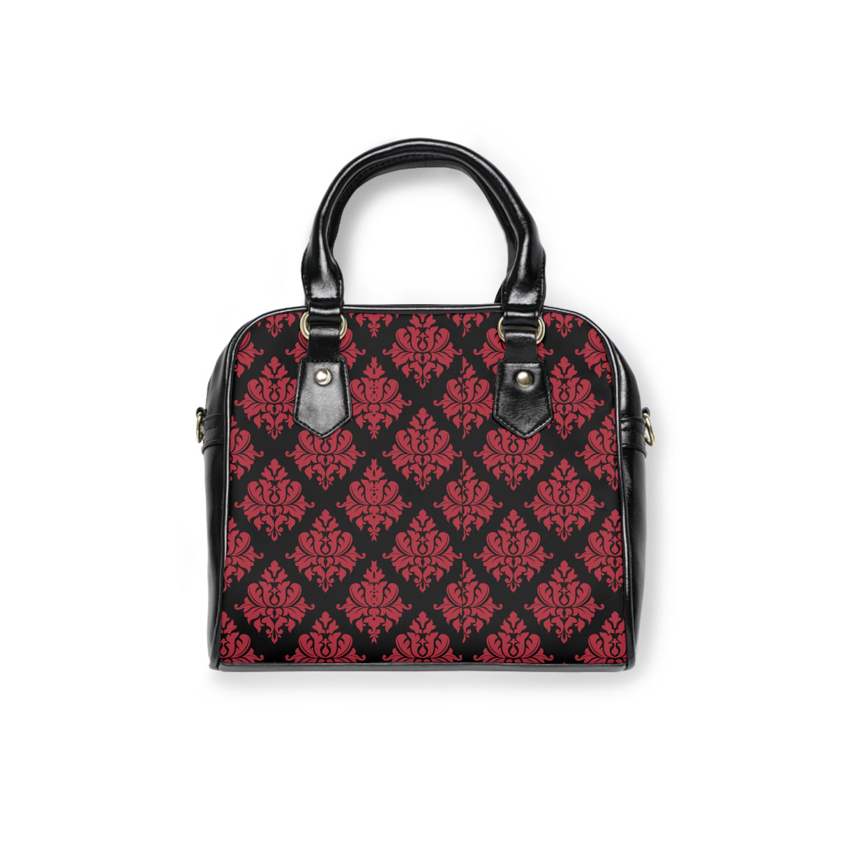 Red Damask Shoulder Handbag