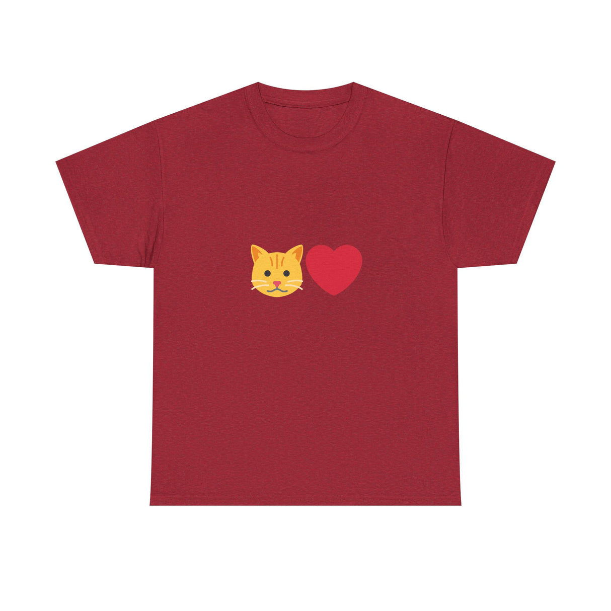 Cat Lover Emoji Unisex Heavy Cotton Tee