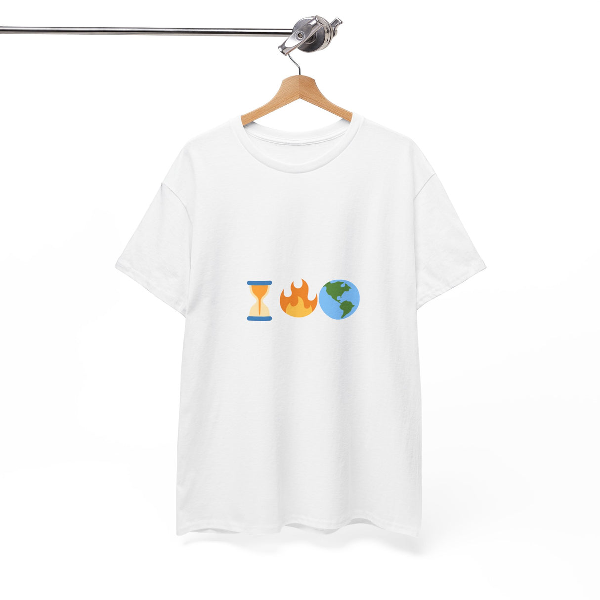Running Out of Time Eco-Conscious Emoji Unisex Heavy Cotton Tee