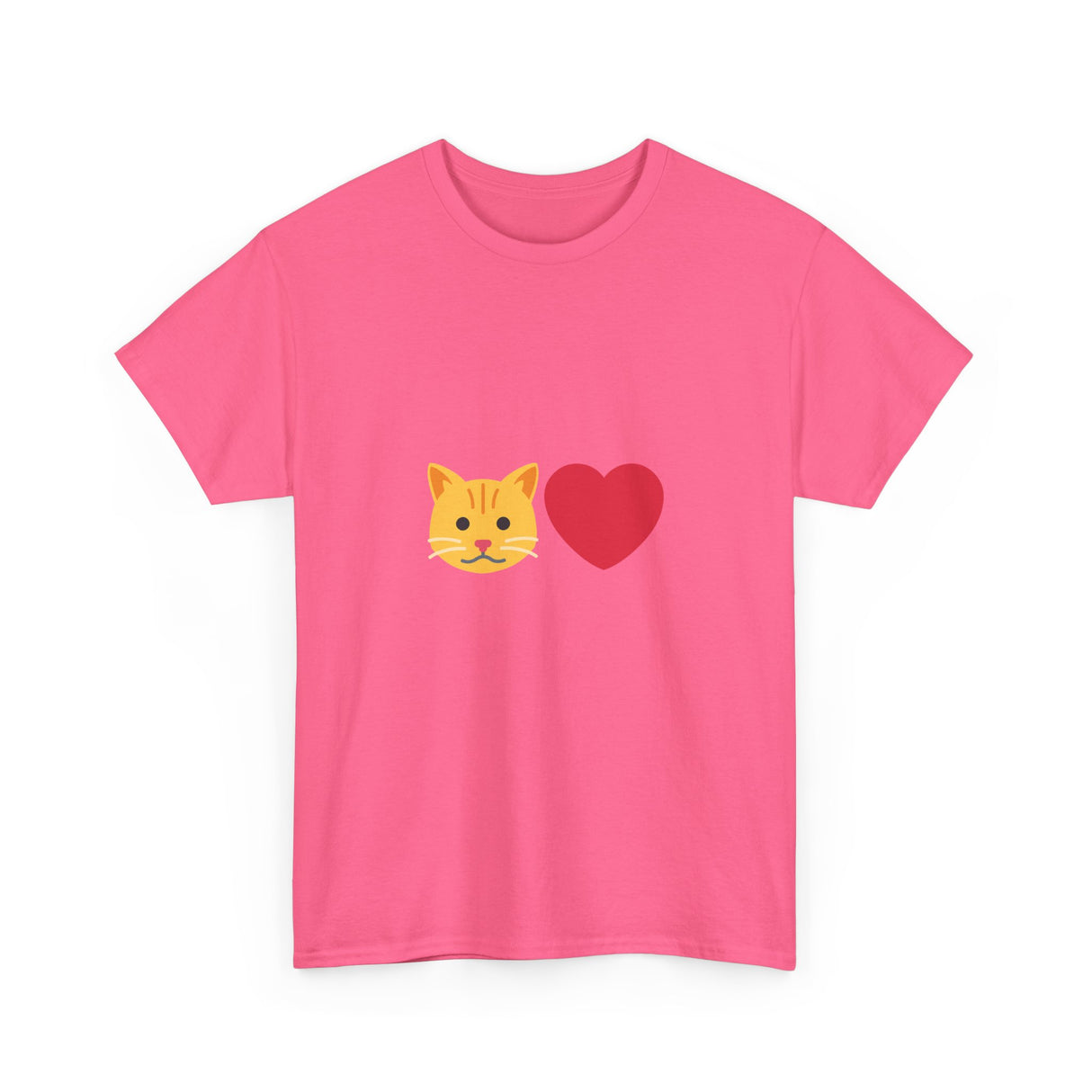 Cat Lover Emoji Unisex Heavy Cotton Tee