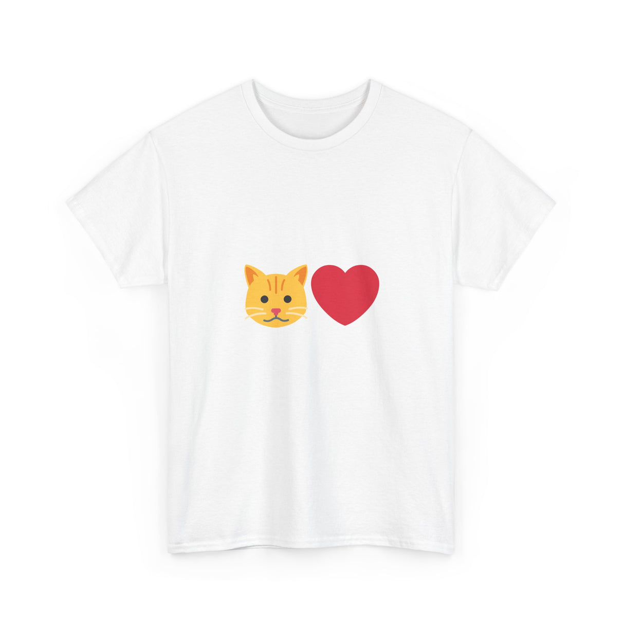 Cat Lover Emoji Unisex Heavy Cotton Tee