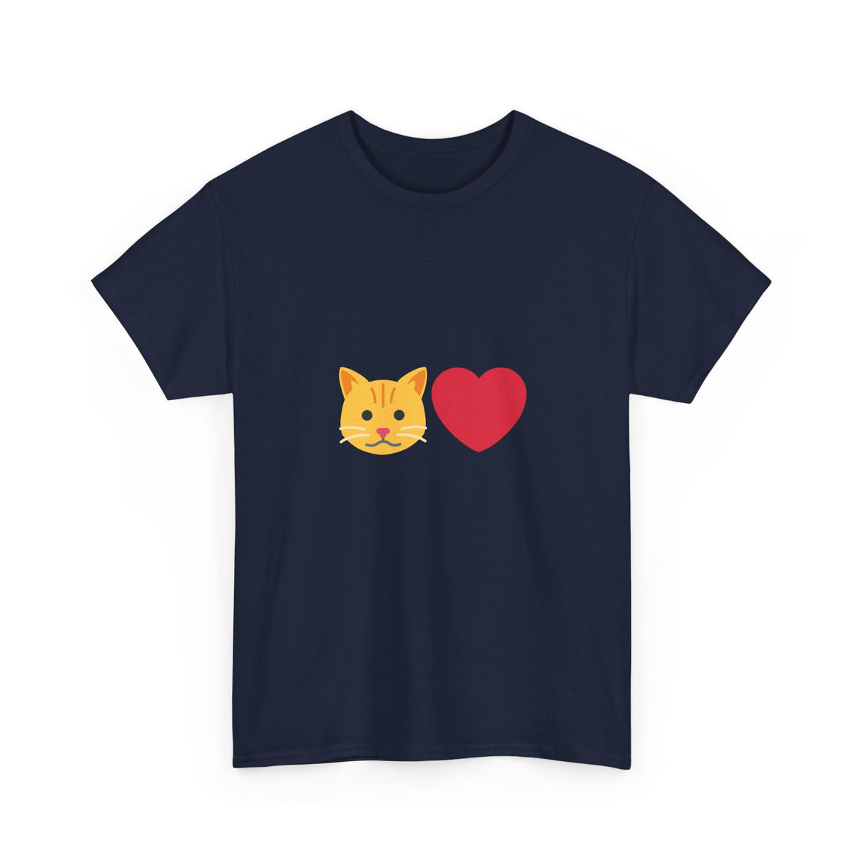 Cat Lover Emoji Unisex Heavy Cotton Tee