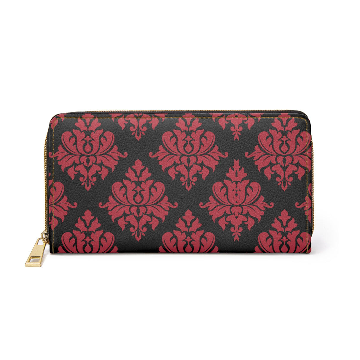 Elegant Damask Zipper Wallet