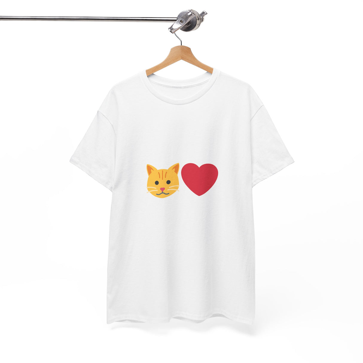 Cat Lover Emoji Unisex Heavy Cotton Tee