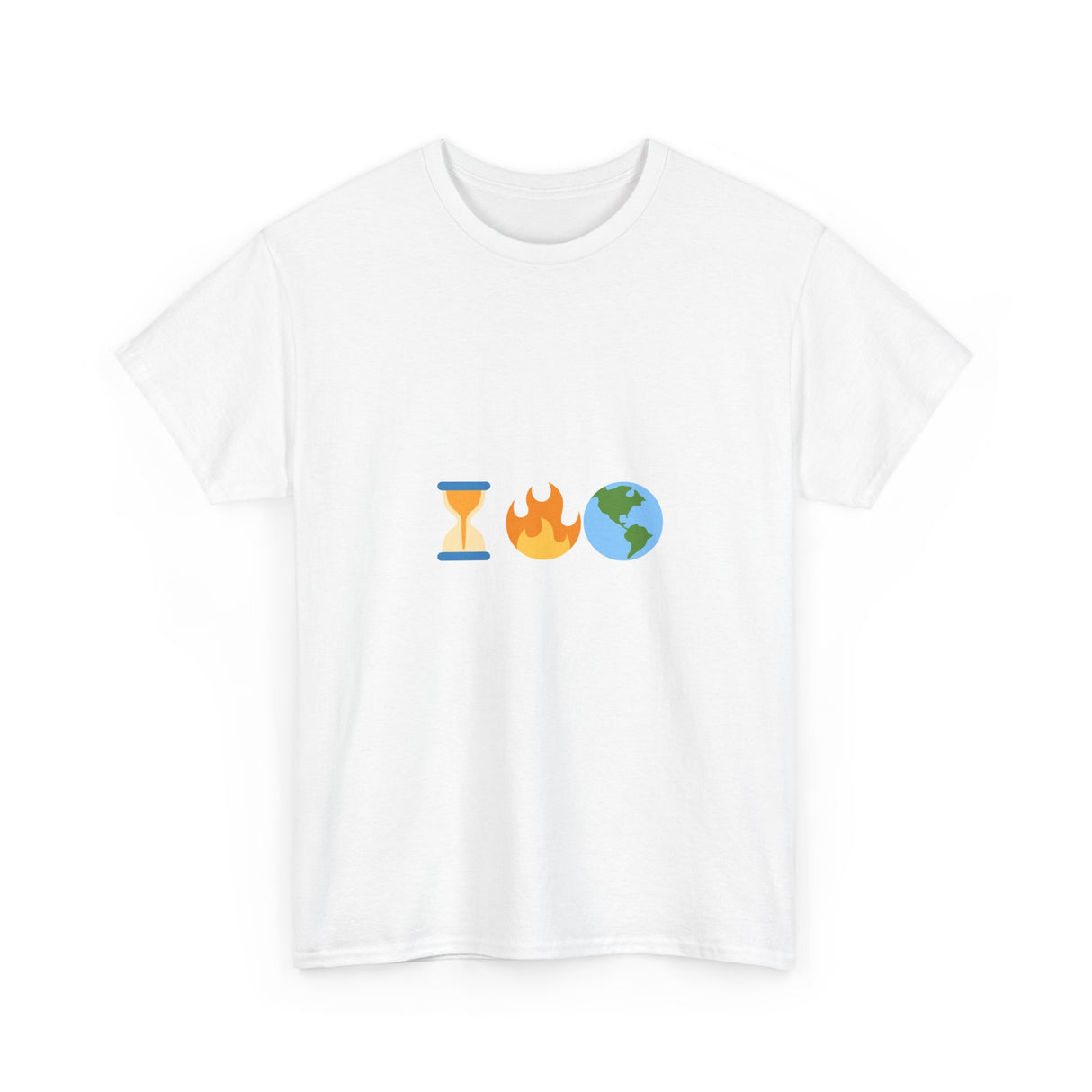 Running Out of Time Eco-Conscious Emoji Unisex Heavy Cotton Tee