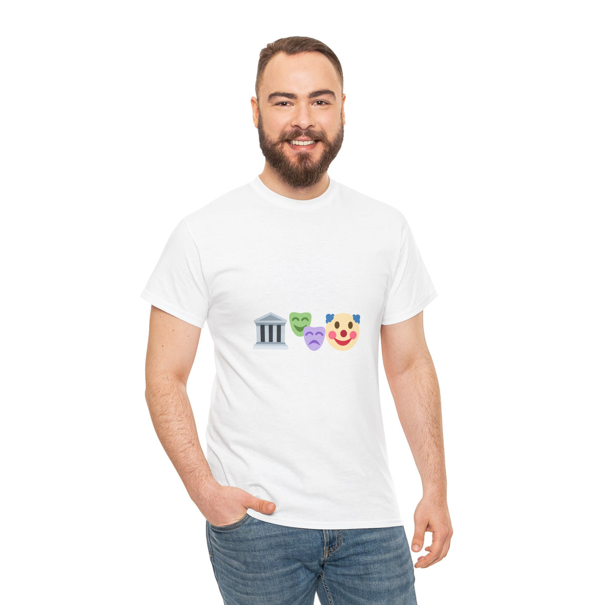 Government Clown Show Emoji Unisex Heavy Cotton Tee