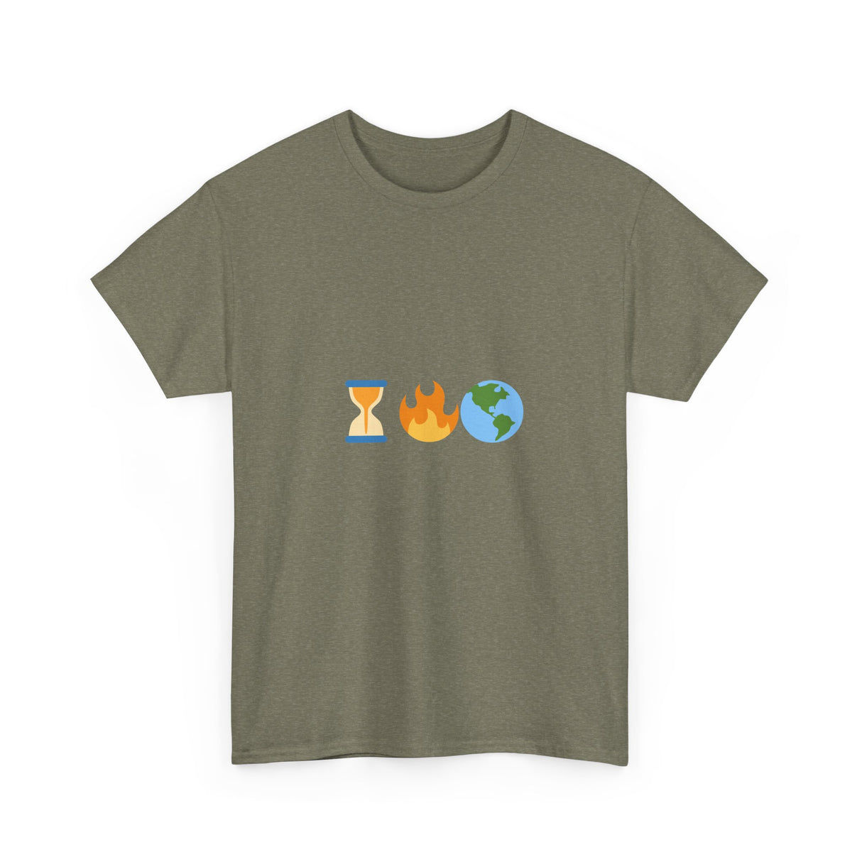 Running Out of Time Eco-Conscious Emoji Unisex Heavy Cotton Tee