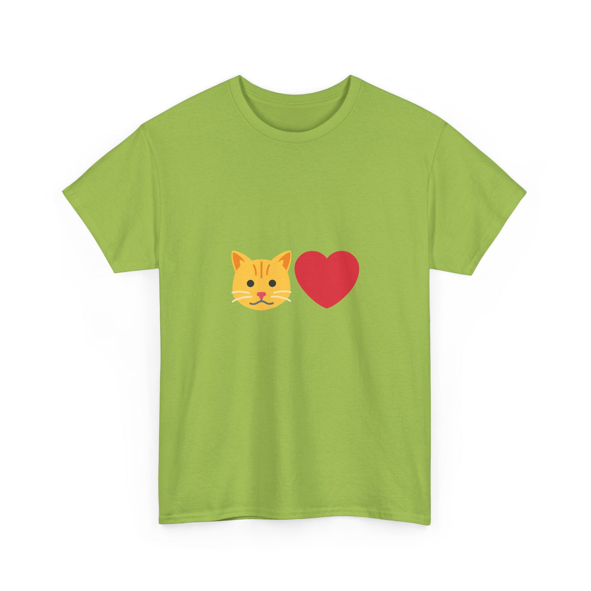 Cat Lover Emoji Unisex Heavy Cotton Tee