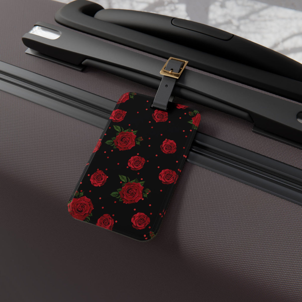 Elegant Rose Luggage Tag