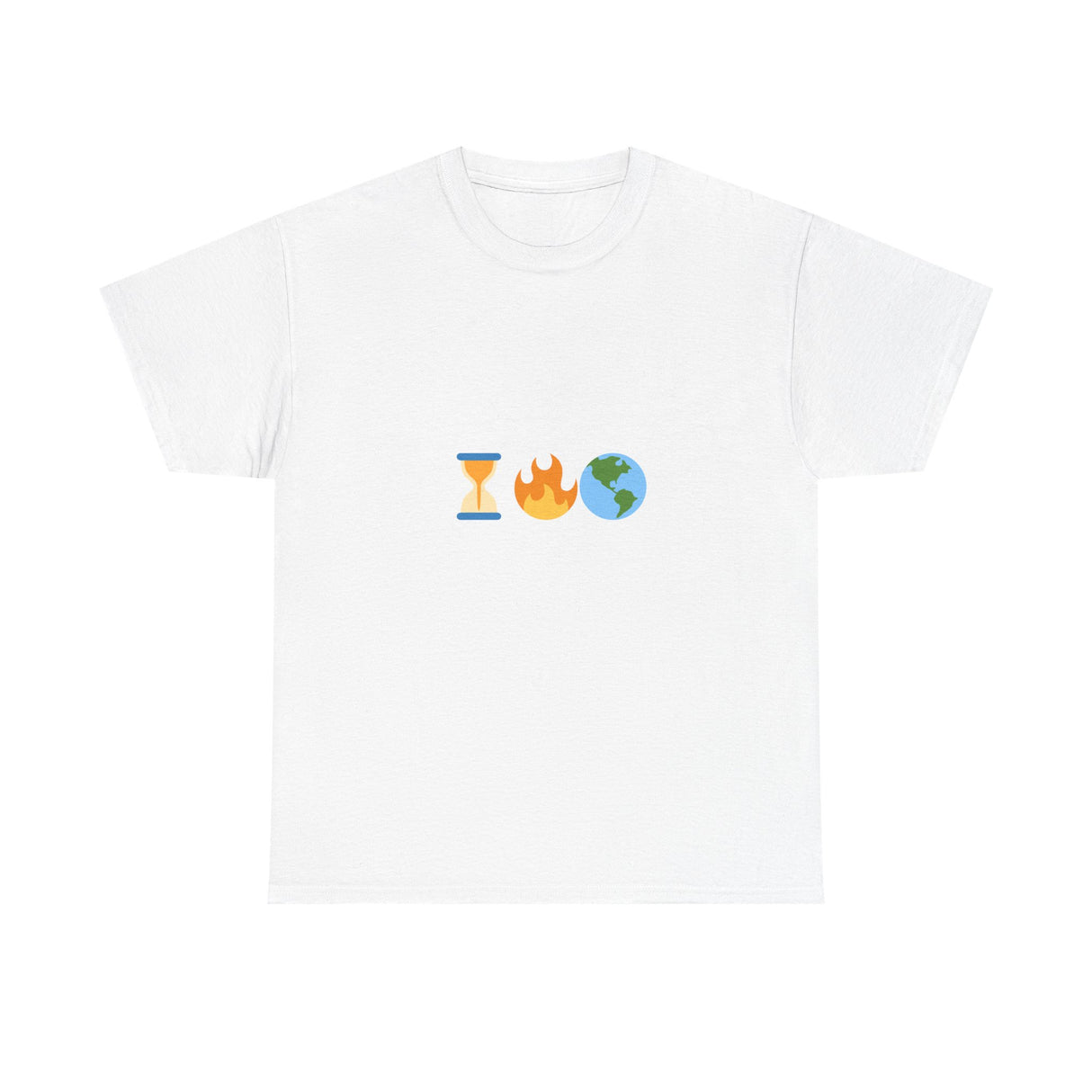 Running Out of Time Eco-Conscious Emoji Unisex Heavy Cotton Tee