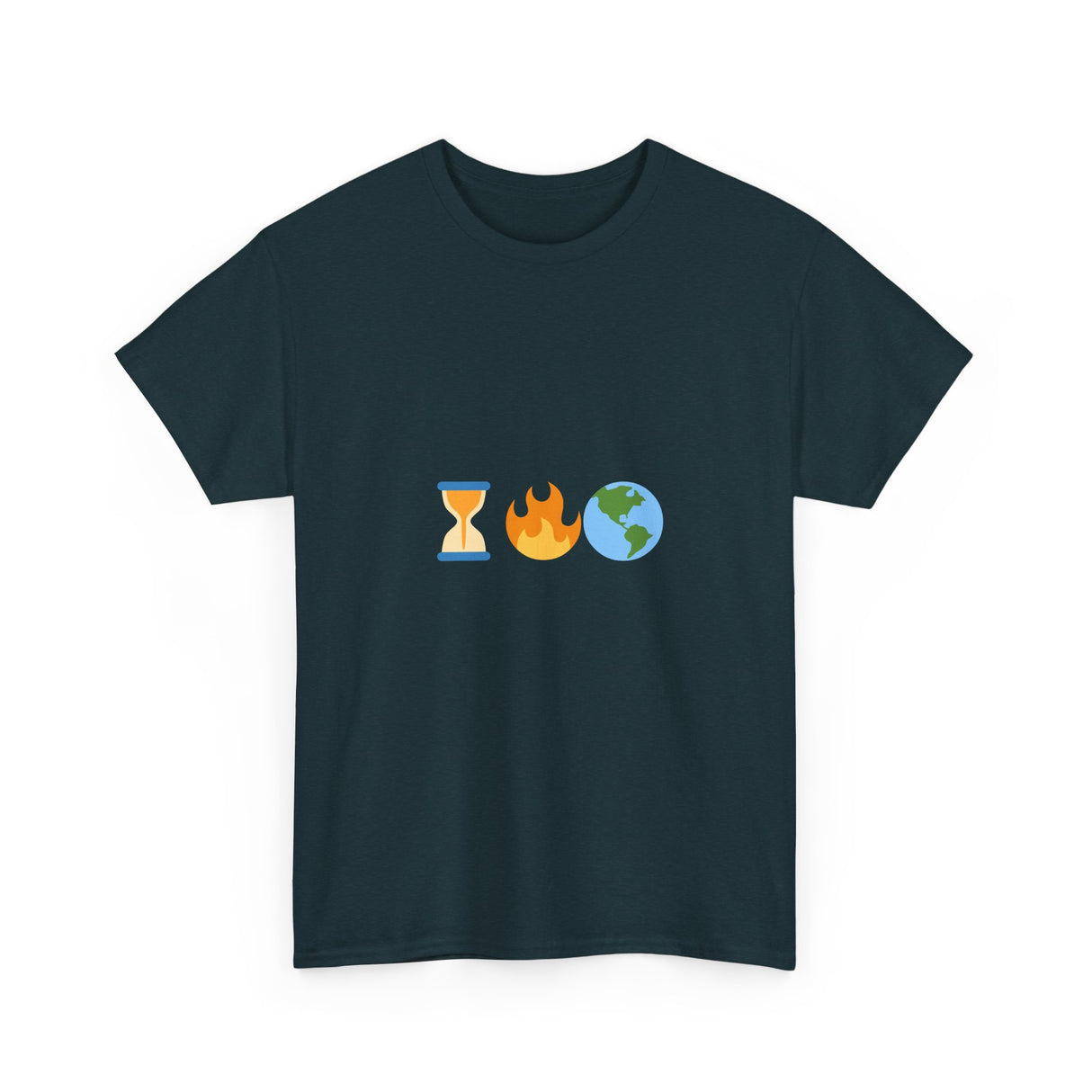 Running Out of Time Eco-Conscious Emoji Unisex Heavy Cotton Tee