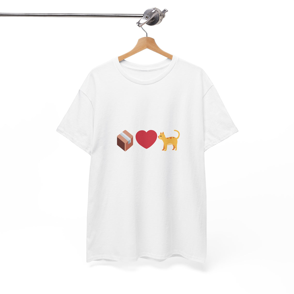 "If I Fits, I Sits" Cat Philosophy Unisex Heavy Cotton Tee