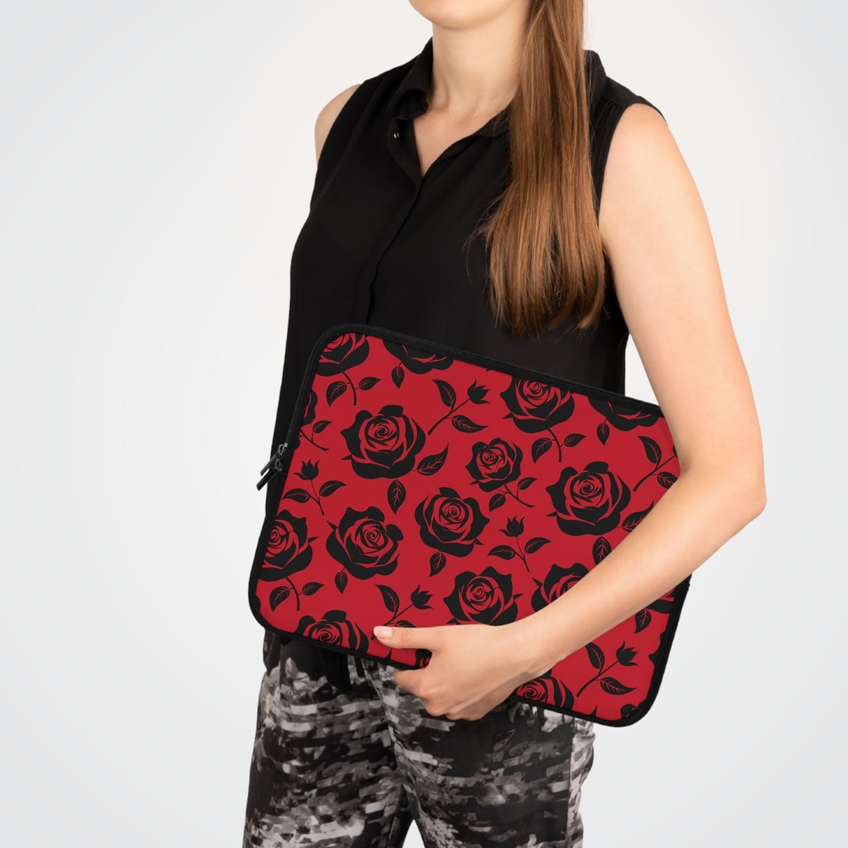 Black Rose Laptop Sleeve