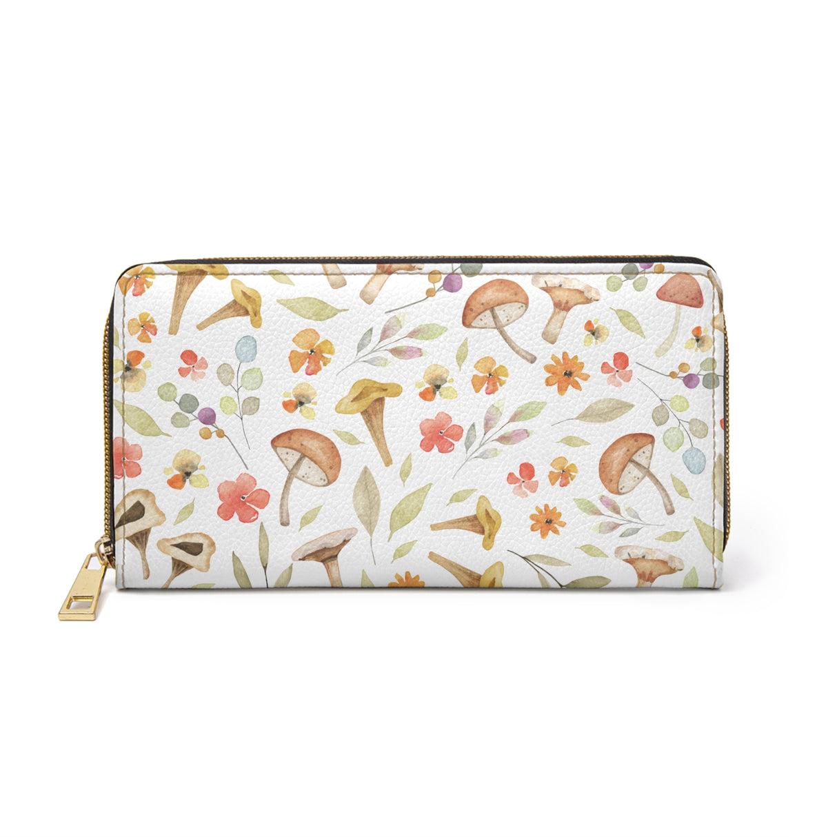 Whimsical Mushroom Zipper Wallet