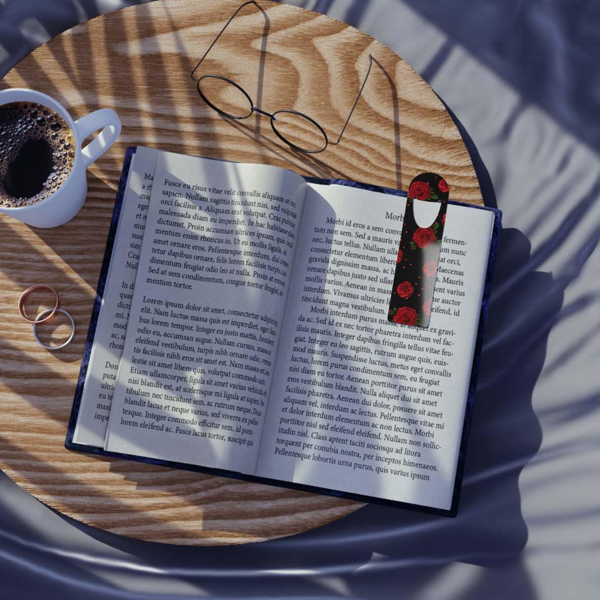 Elegant Rose Metal Bookmark