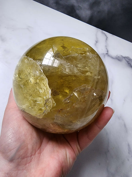4 lb Natural Citrine Sphere - Arcane Imports