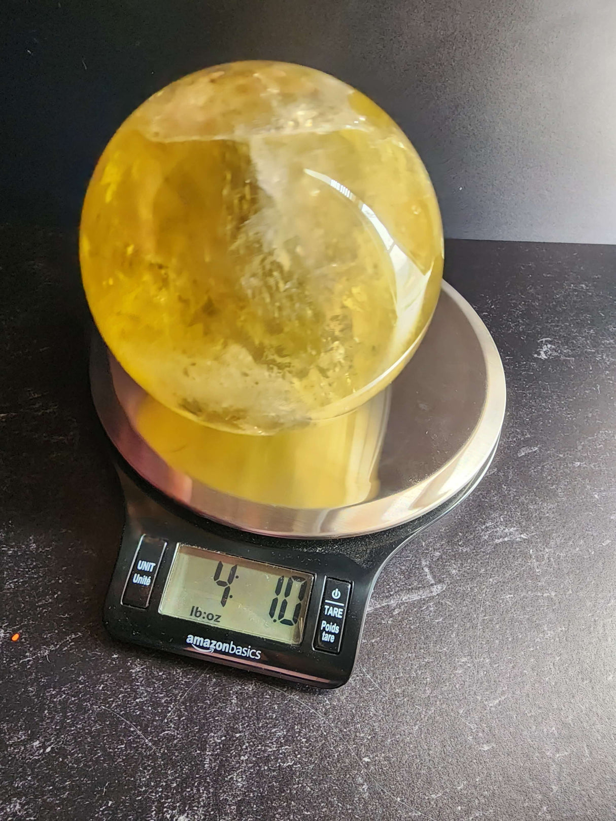 4 lb Natural Citrine Sphere - Arcane Imports