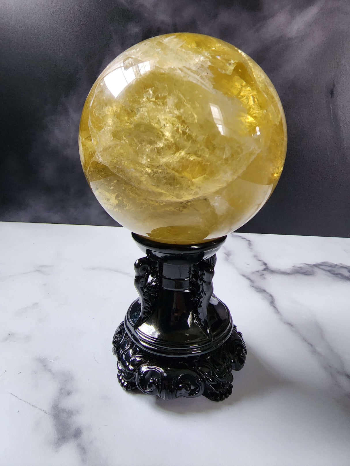 4 lb Natural Citrine Sphere - Arcane Imports
