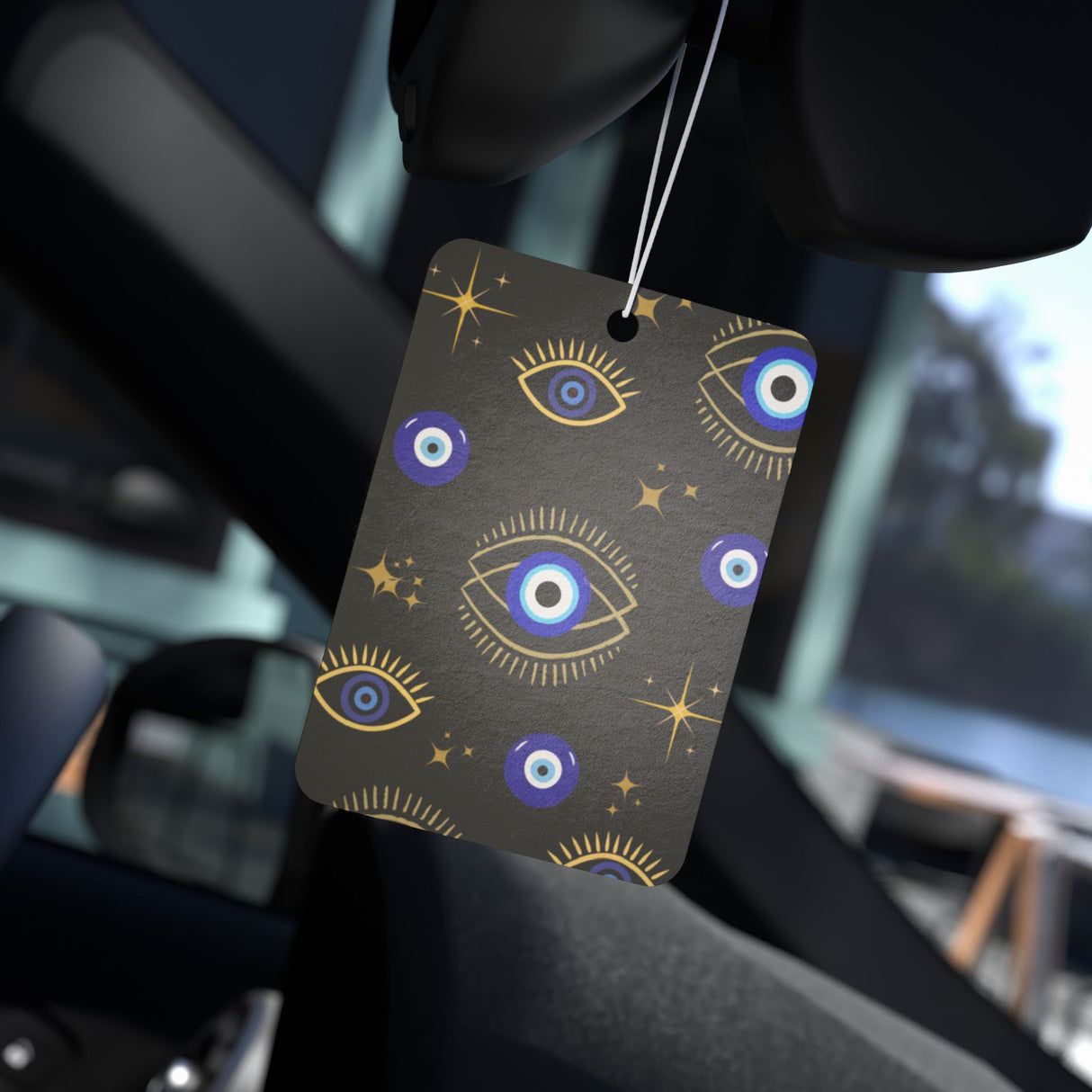 Mystical Evil Eye Car Air Freshener - Black