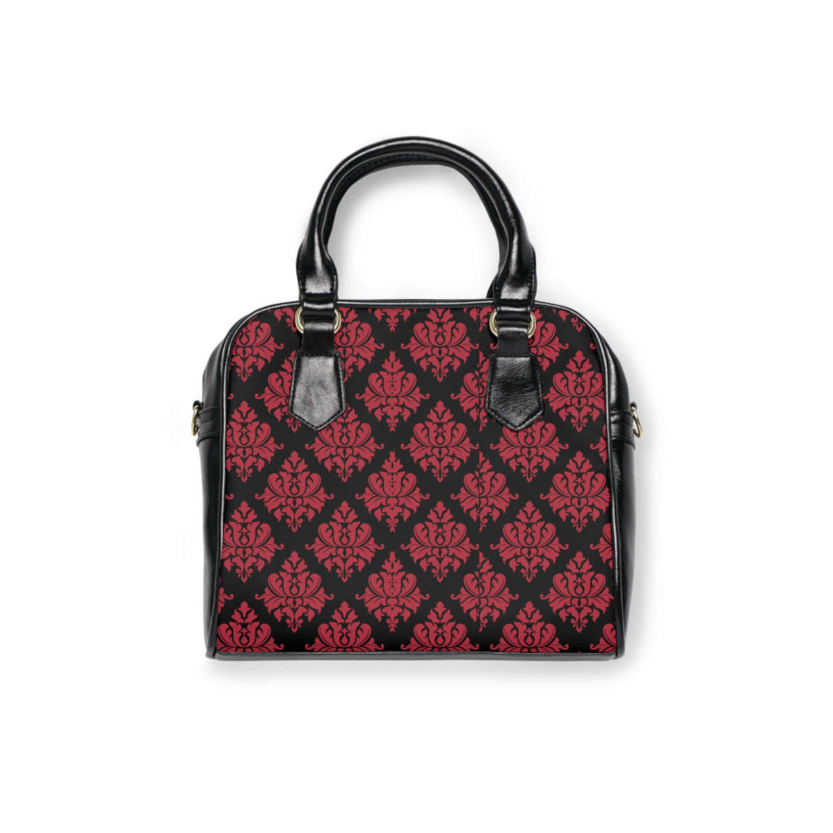 Red Damask Shoulder Handbag