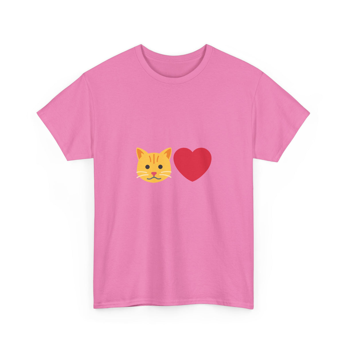Cat Lover Emoji Unisex Heavy Cotton Tee