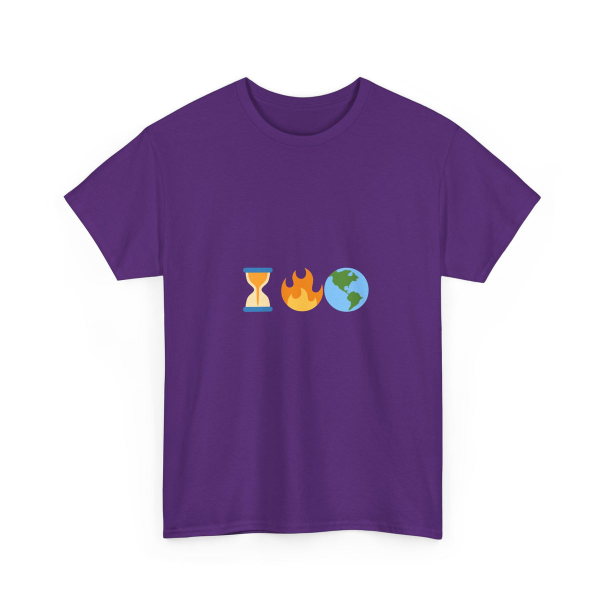 Running Out of Time Eco-Conscious Emoji Unisex Heavy Cotton Tee