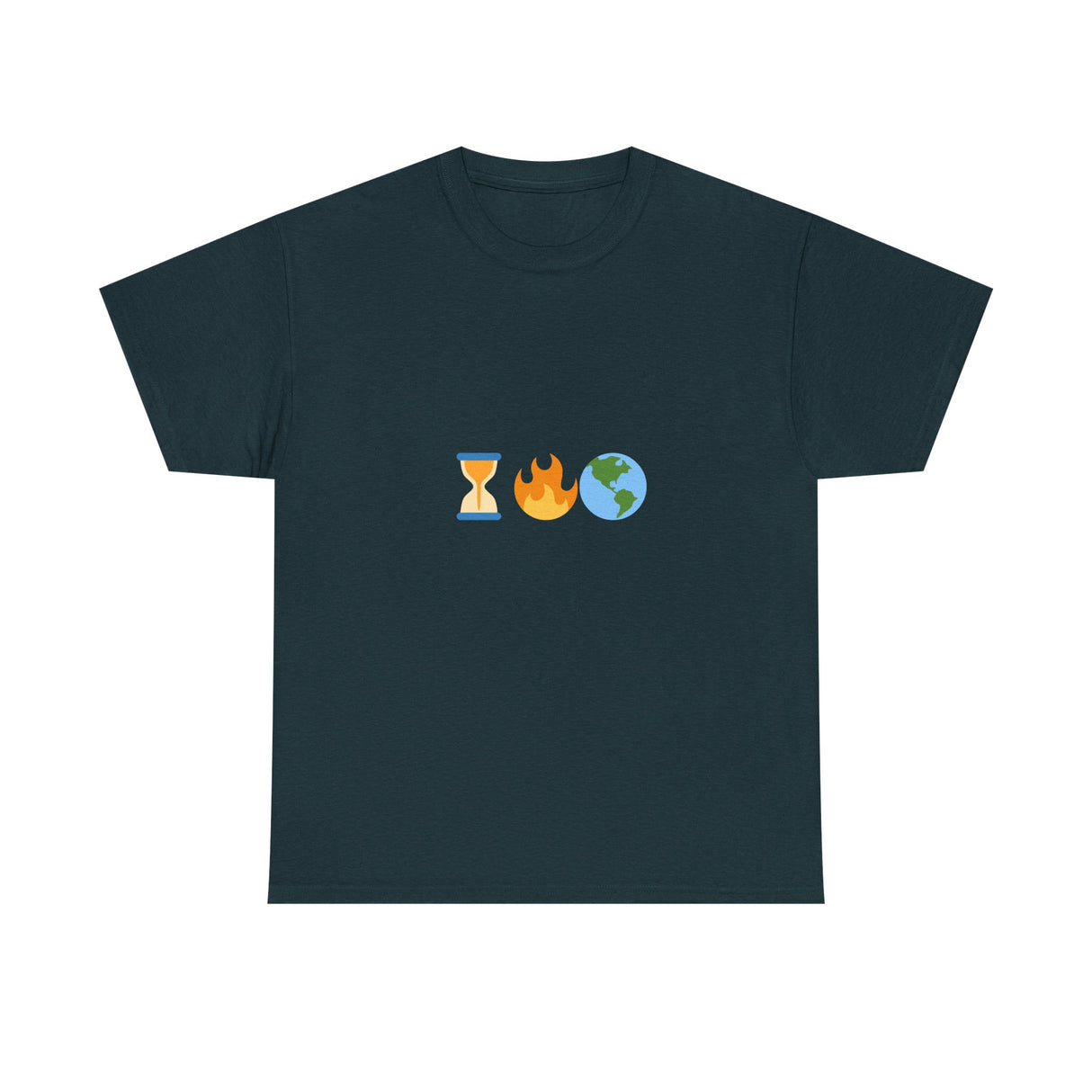 Running Out of Time Eco-Conscious Emoji Unisex Heavy Cotton Tee