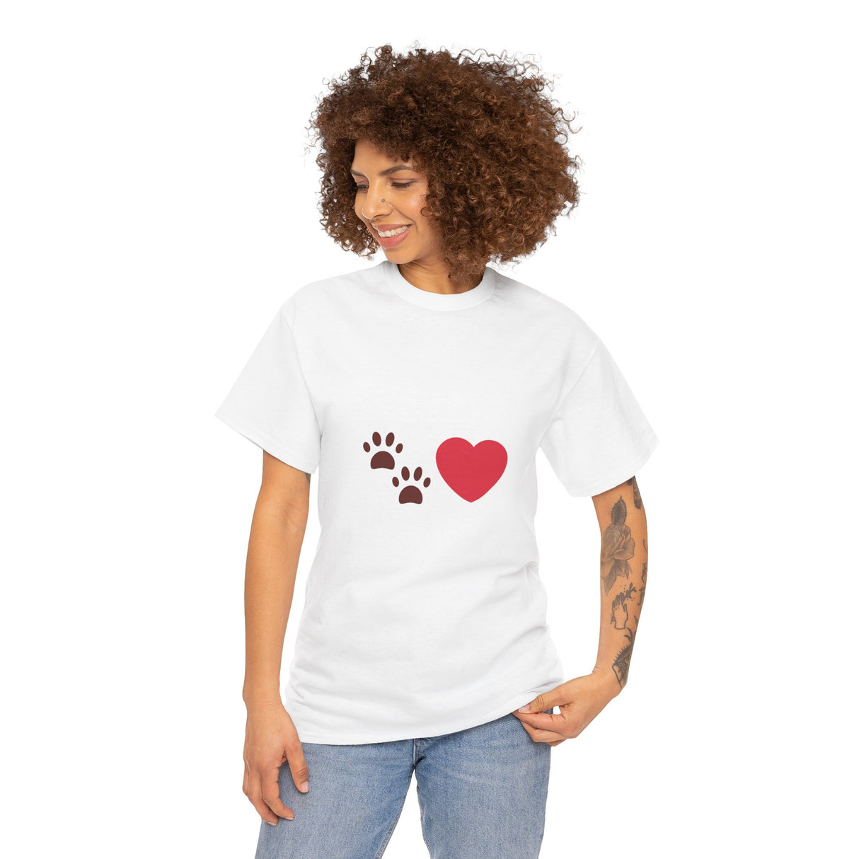 Pet Love Emoji Unisex Heavy Cotton Tee