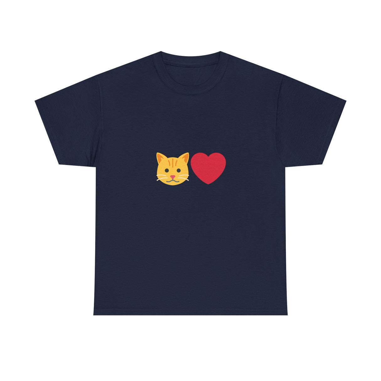 Cat Lover Emoji Unisex Heavy Cotton Tee