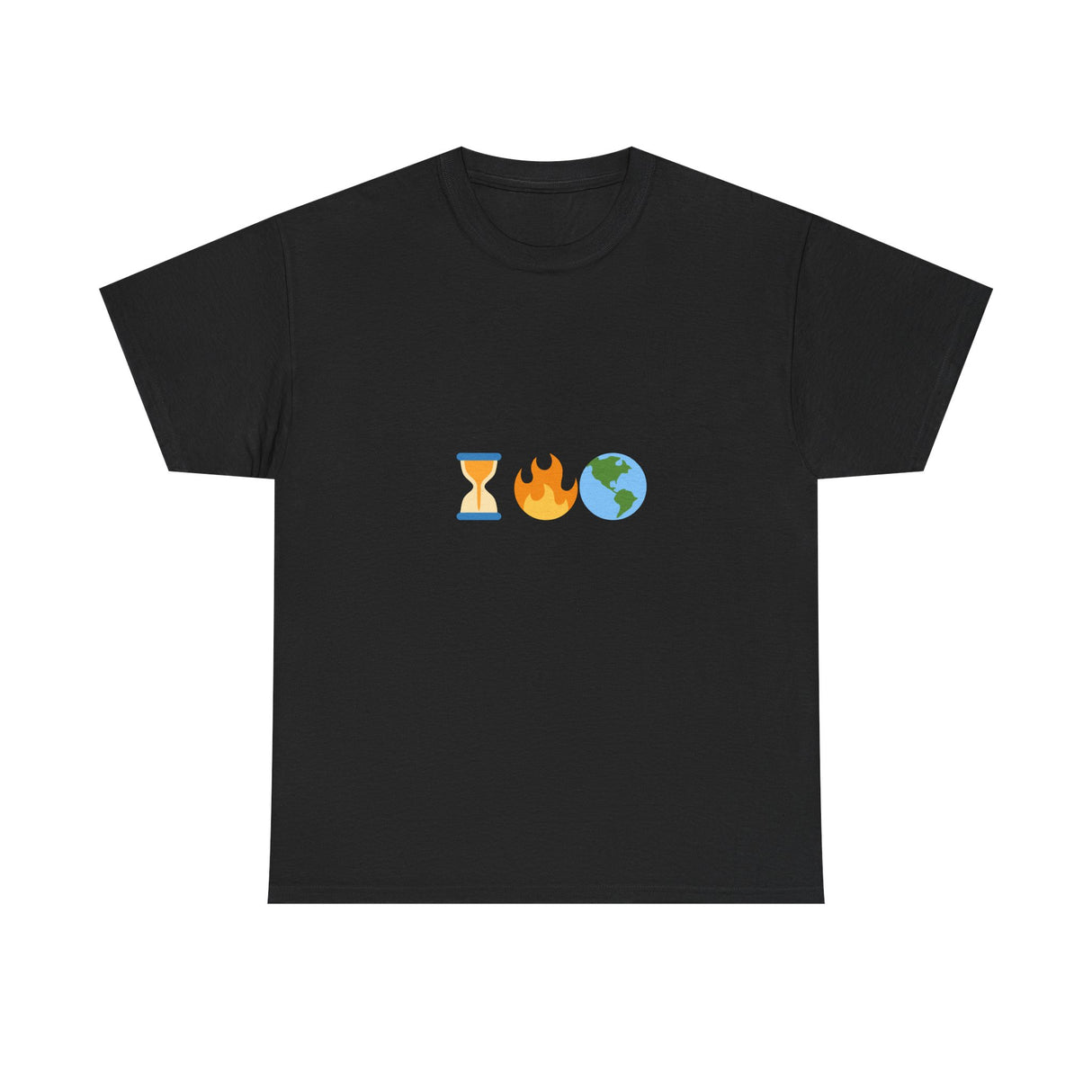 Running Out of Time Eco-Conscious Emoji Unisex Heavy Cotton Tee