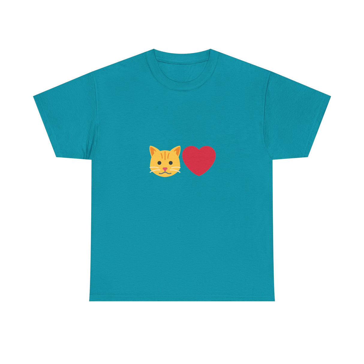 Cat Lover Emoji Unisex Heavy Cotton Tee