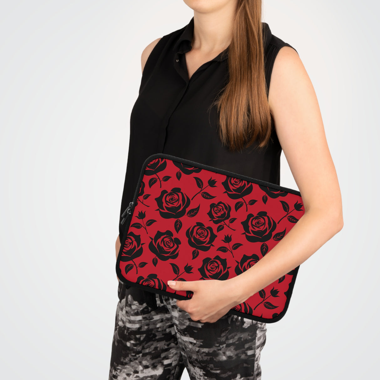 Black Rose Laptop Sleeve